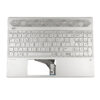 Top Cover HP Teclado Retroiluminado Español Plata para Notebook Pavilion 15-cs 15-dy (Nuevo)